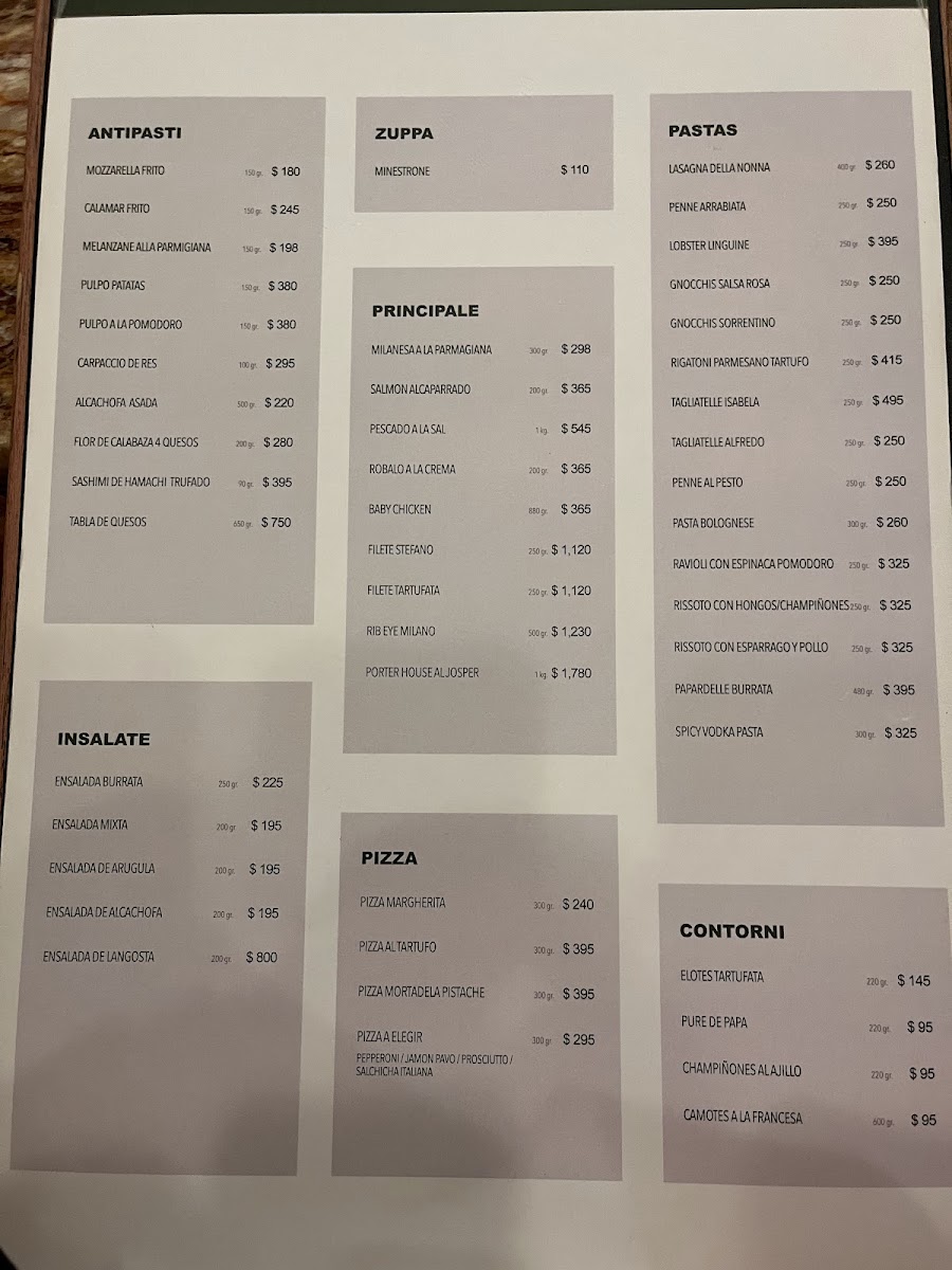 Isabela MX Menu - Image 1