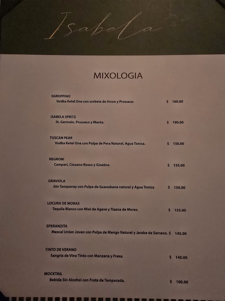 Isabela MX Menu - Image 4